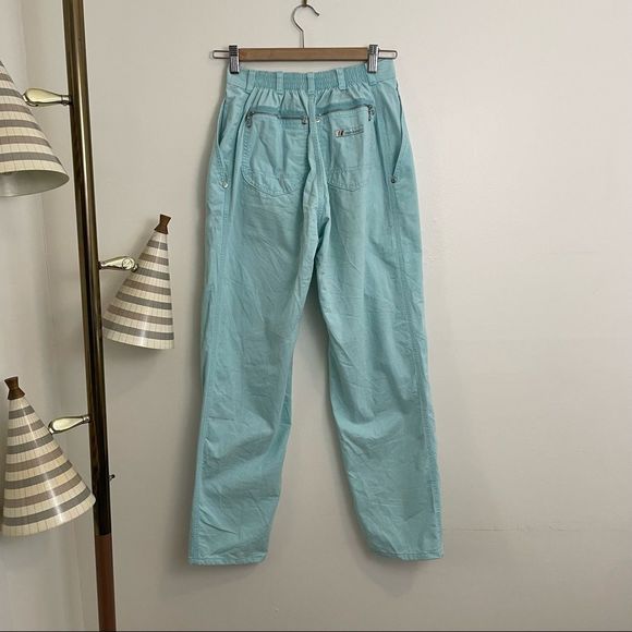 Vintage | 1980s Sky Blue Rainbow Pants - Picture 1 of 16